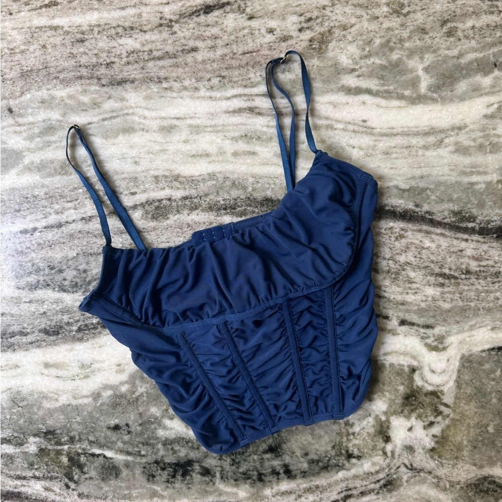 Blue Corset Top Size Small